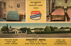 Speedway Motel Postcard