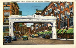 Tercentenary Arch, Erected by the Outlet Company 1936 Postcard