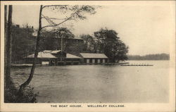 Wellesley College - Boat House Massachusetts Postcard Postcard Postcard