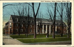 Girls' Dormitory, Albion College Postcard