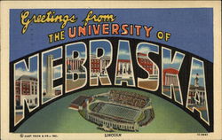 Greetings from the University of Nebraska Postcard