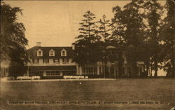 View of Main House, Crescent Athletic Club on Long Island Postcard