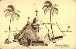 Memorial Chapel on a South Pacific Island Churches Postcard Postcard Postcard