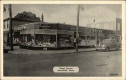 Depot Square Mansfield, MA Postcard Postcard Postcard