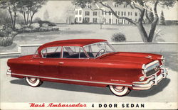 Nash Ambassador 4 Door Sedan Cars Postcard Postcard Postcard