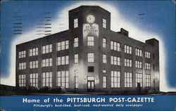 Home of the Pittsburgh Post-Gazette Pennsylvania Postcard Postcard Postcard