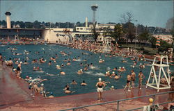 Olympic Swimming Pool at Ocean Beach Park New London, CT Postcard Postcard Postcard