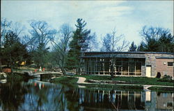 Wheaton College - Chase Dining Hall & Peacock Pond Postcard