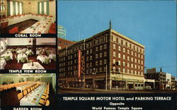 Temple Square Motor Hotel and Parking Terrace Salt Lake City, UT Postcard Postcard Postcard