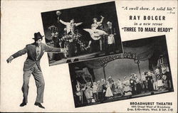 "Three to Make Ready" Starring Ray Bolger Postcard