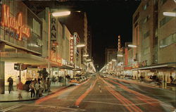 Night Activity on Flagler Street Miami, FL Postcard Postcard Postcard