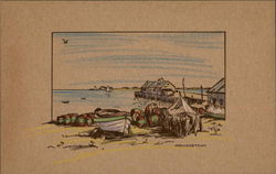 Boats on the Beach Postcard