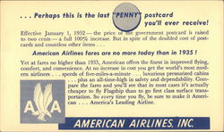 American Airlines, Inc. Advertising Postcard Postcard Postcard