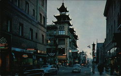 Chinatown at Night Postcard