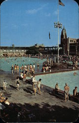 Pools at West Bath House, Jones Beach Postcard