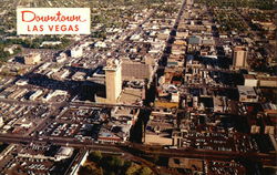 Aerial View of Casino Center and Downtown Las Vegas, NV Postcard Postcard Postcard