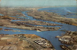 Aerial View of Los Angeles-Long Beach Harbor Postcard