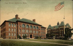 High School Somerville, MA Postcard Postcard Postcard