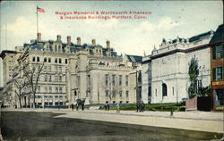 Morgan Memorial & Wardsworth Atheneum & Insurance Buildings Hartford, CT Postcard Postcard Postcard