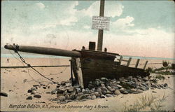 Wreck of Schooner Mary A Brown Hampton Beach, NH Postcard Postcard Postcard