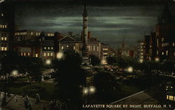 LaFayette Square by Night Postcard