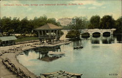 Delaware Park, Lake, Bridge and Historical Building Postcard