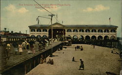 The Arcade, where Pryors Band Plays Daily Asbury Park, NJ Postcard Postcard Postcard