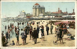 Bathers on the Beach Atlantic City, NJ Postcard Postcard Postcard