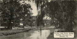 Hershey Park Rustic Bridge, Hershey Chocolate Company Postcard