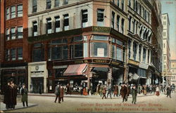 Corner Boyiston and Washington Streets showing New Subway Entrance Boston, MA Postcard Postcard Postcard