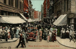 Winter Street from Tremont Boston, MA Postcard Postcard Postcard