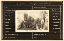 College Hall, Smith College Postcard