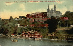 Georgetown College, Showing the Washington Canoe Club District Of Columbia Washington DC Postcard Postcard Postcard