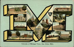 University of Michigan Views Ann Arbor, MI Postcard Postcard Postcard