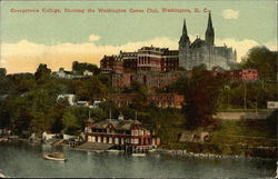 Gerogetown College, Showing the Washington Canoe Club District Of Columbia Washington DC Postcard Postcard Postcard