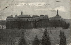 College Hall, North Side, Wellesley College Massachusetts Postcard Postcard Postcard