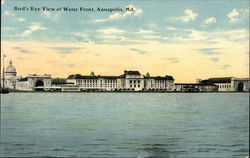 Bird's Eye View of Water Front Annapolis, MD Postcard Postcard Postcard