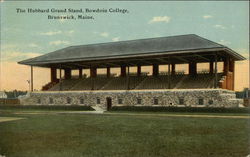 The Hubbard Grand Stand, Bowdoin College Postcard