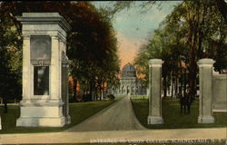 Entrance to Union College Schenectady, NY Postcard Postcard Postcard