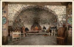 Hermit's Rest Fire Place Postcard