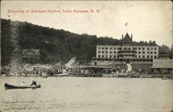 Canoeing at Sunapee Harbor New Hampshire Postcard Postcard Postcard