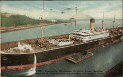 Steamship Minnesota, Oriental Liner - Length 630 ft - Capacity 23,000 long tons Seattle, WA Postcard Postcard Postcard