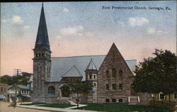 Street View of First Presbyterian Church Carnegie, PA Postcard Postcard Postcard