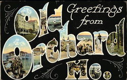 Greetings from Old Orchard, Maine Postcard