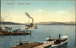 Water View of Steamboat Landing Weirs Beach, NH Postcard Postcard Postcard