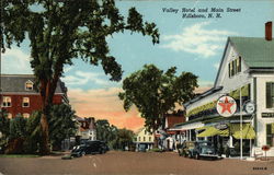 Valley Hotel and Main Street Postcard