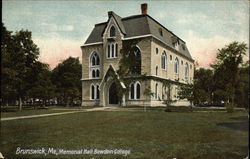 Memorial Hall at Bowdoin College Brunswick, ME Postcard Postcard Postcard