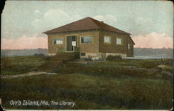 The Library Orrs Island, ME Postcard Postcard Postcard