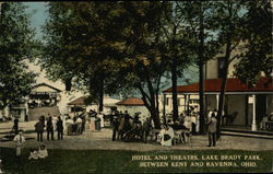 Hotel and Theatre, Lake Brady Park Postcard