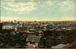 Bird's Eye View from Prospect Terrace Providence, RI Postcard Postcard Postcard